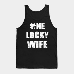 One Lucky Wife Shamrock Cloverleaf Gift Idea Tank Top